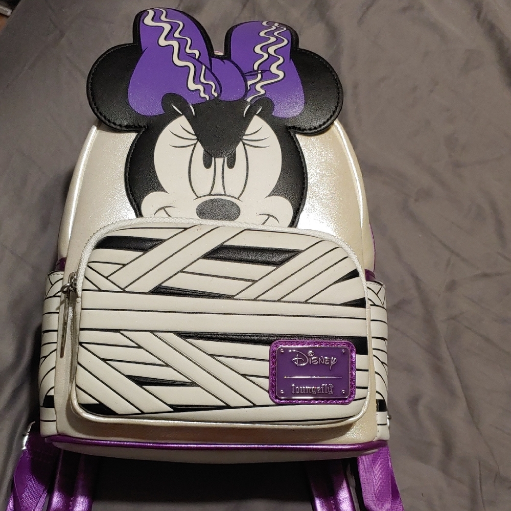 Loungefly Disney Purple and White Backpack